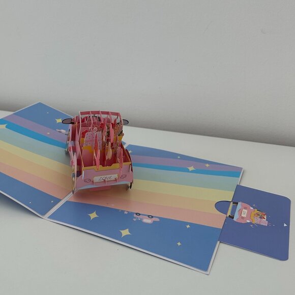Happy Mother's Day! Love Car Pop Up Greeting Card, Pop-Up Card, 3D Card - Picture 3 of 4